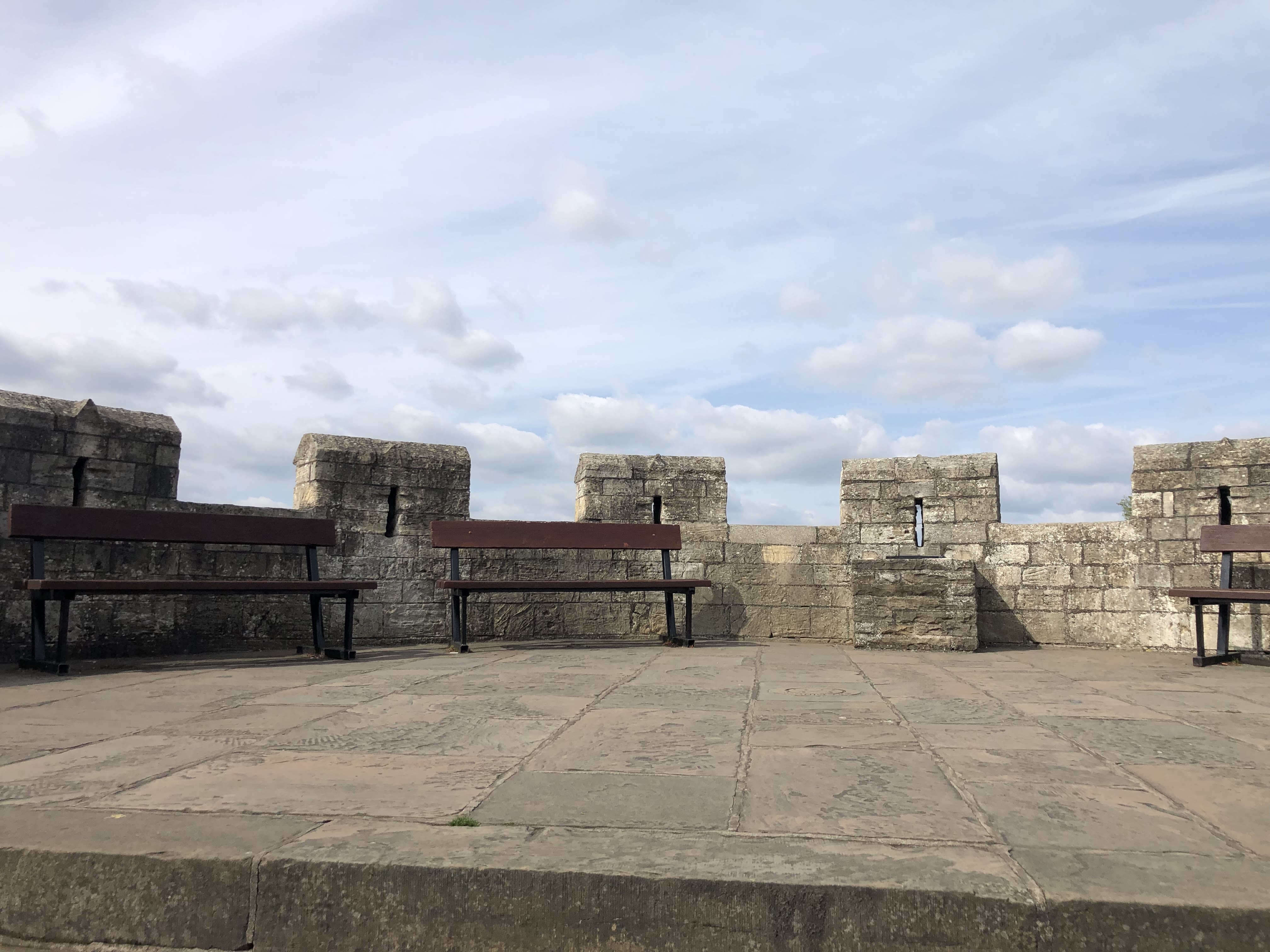 Turrets on top of a tower on York's city walls